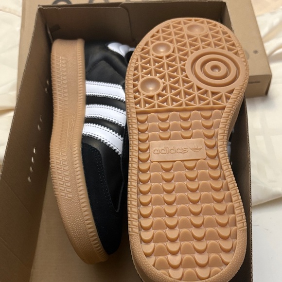adidas Samba Black and White Athletic Shoes - Picture 4 of 6